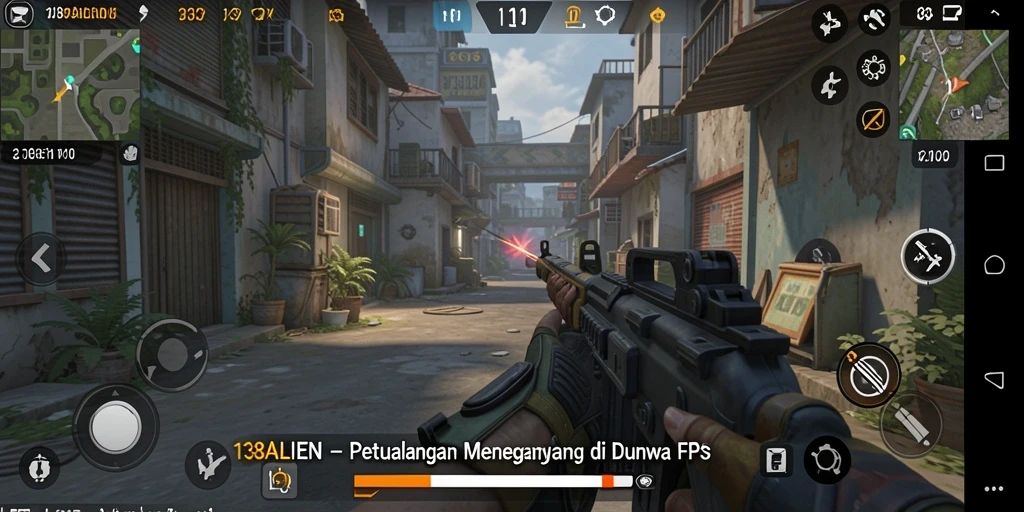 Tampilan gameplay menegangkan dari 138ALIEN dengan aksi FPS intens.
