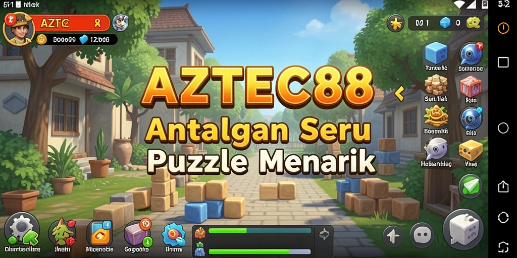 Tampilan gameplay AZTEC88 yang seru dalam menyelesaikan teka-teki.
