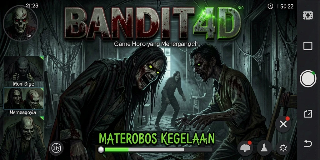 Screenshot utama BANDIT4D menampilkan momen mencekam dalam gameplay.