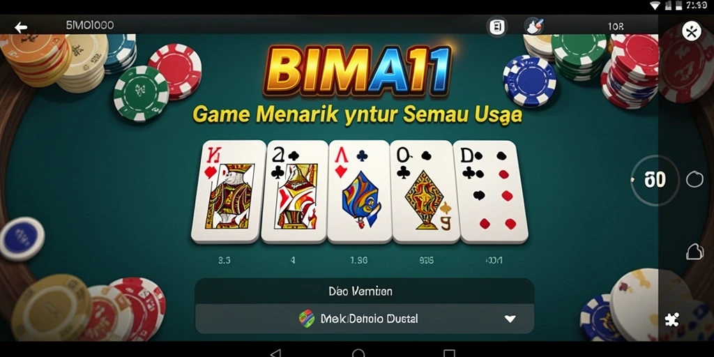 Screenshot BIMA11 menunjukkan gameplay domino yang seru dan interaktif.