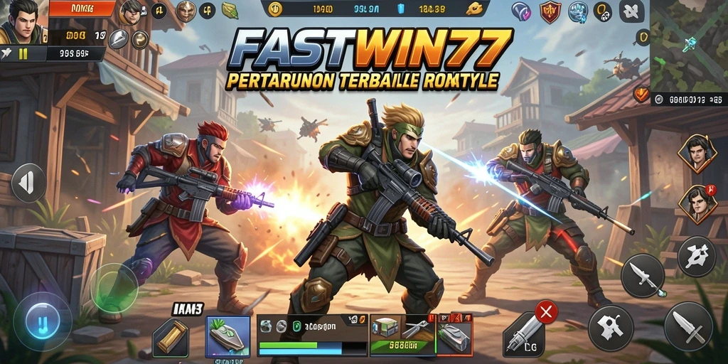Screenshot menunjukkan aksi seru dalam permainan Battle Royale.