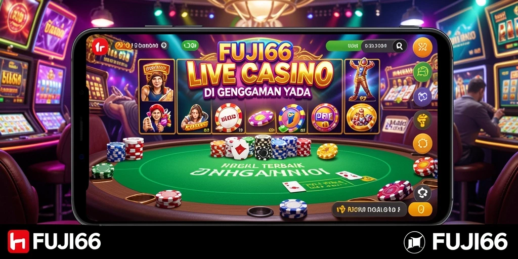 Tampilan menarik dari gameplay Live Casino FUJI66.