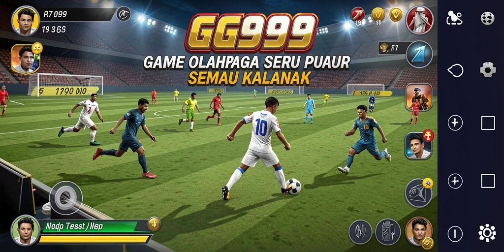 Screenshot gameplay menunjukkan aksi seru dalam pertandingan olahraga.