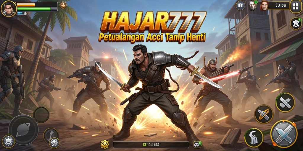 Tampilan gameplay seru dari game HAJAR777 dengan aksi mendebarkan.