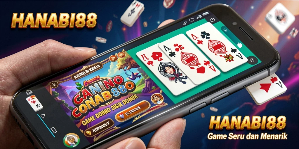 Tampilan gameplay Domino HANABI88 yang penuh aksi dan keseruan.
