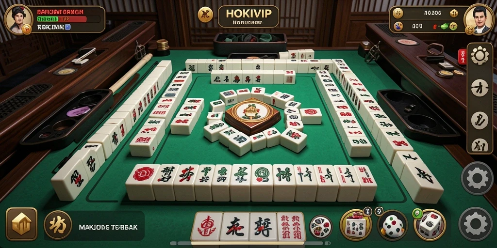 Tampilan gameplay HOKIVIP yang menarik dalam permainan Mahjong.