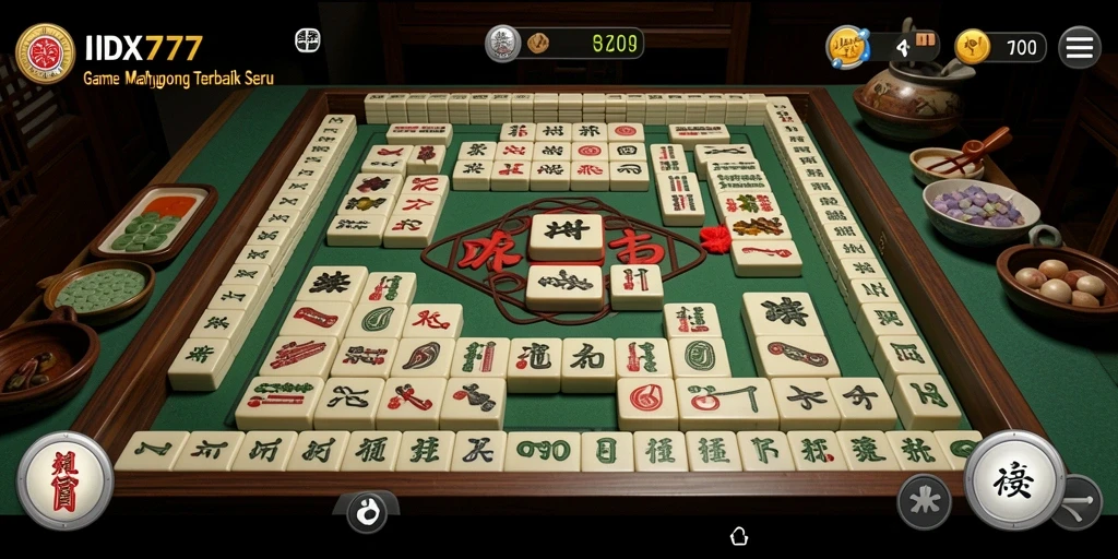 Tampilan gameplay Mahjong yang menarik dan menantang di IDX777.