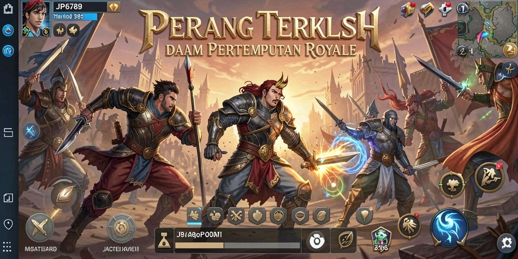Gameplay seru dalam pertempuran Battle Royale JP6789.
