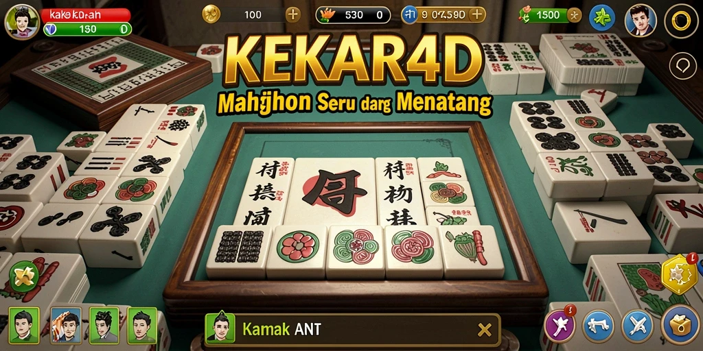 Tampilan gameplay seru KEKAR4D dengan pengalaman Mahjong yang mendalam.