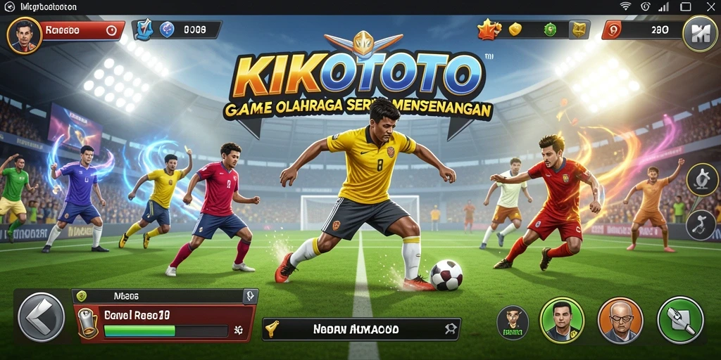 Tangkapan layar dari gameplay KIKOTOTO menampilkan pertandingan yang intens.
