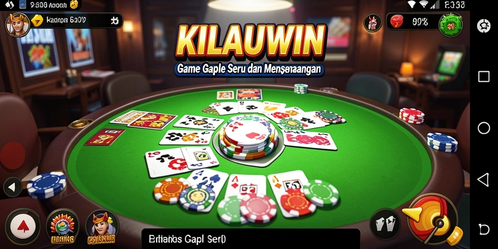 Screenshot gameplay KILAUWIN yang menunjukkan aktivitas bermain Gaple.