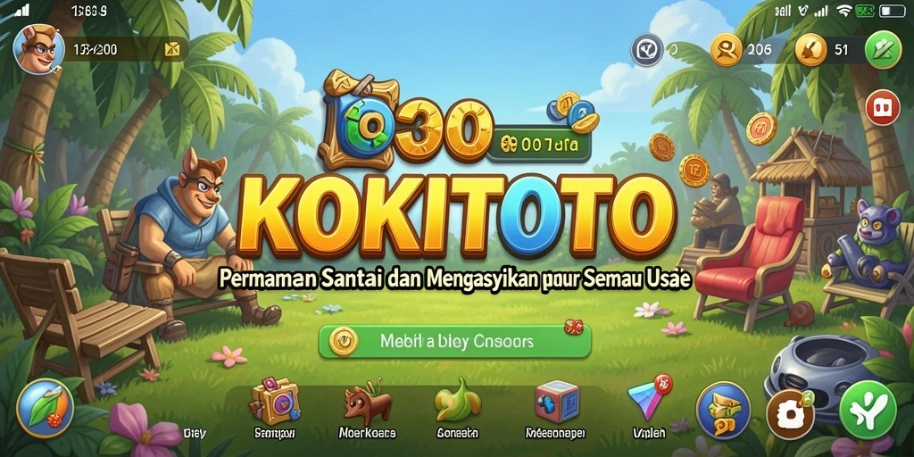 Tampilan menarik dari gameplay KOKITOTO yang seru dan mengasyikkan.