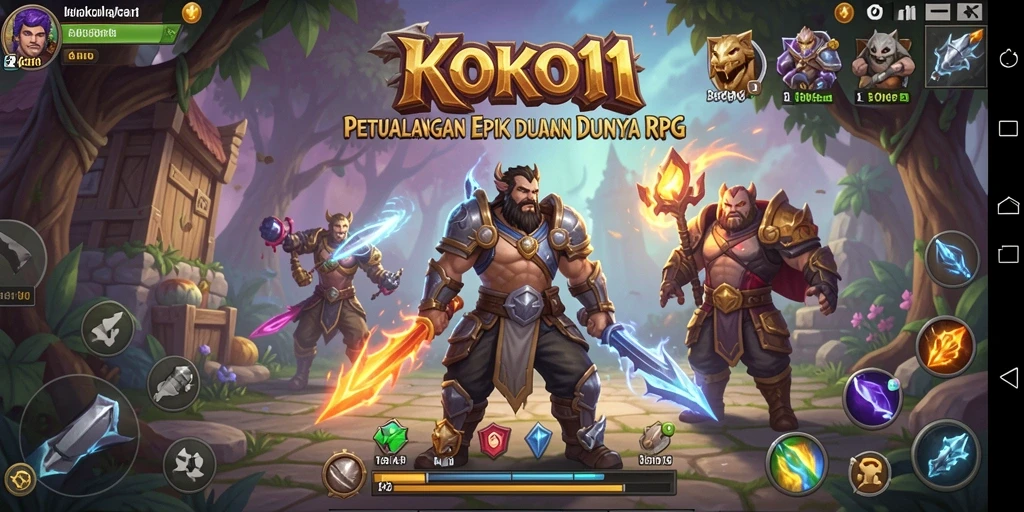 Screenshot KOKO11 menampilkan pertempuran epik dalam dunia RPG yang menakjubkan.
