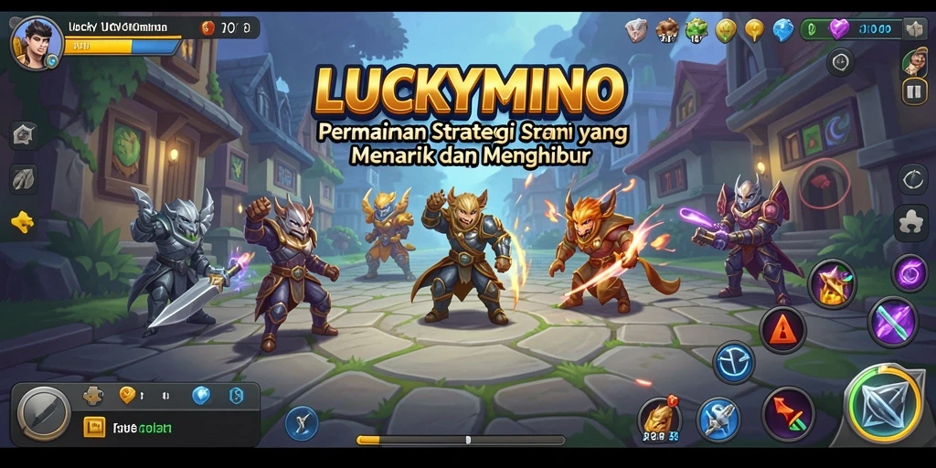 Tangkapan layar gameplay menarik dari LUCKYMINO.