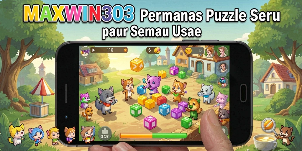 Screenshot menunjukkan gameplay seru dari MAXWIN303 dalam mode Puzzle.