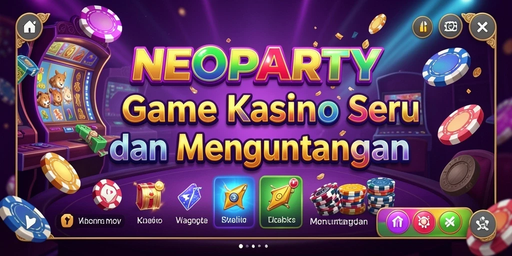 Tampilan gameplay NEOPARTY yang menegangkan dan penuh warna.