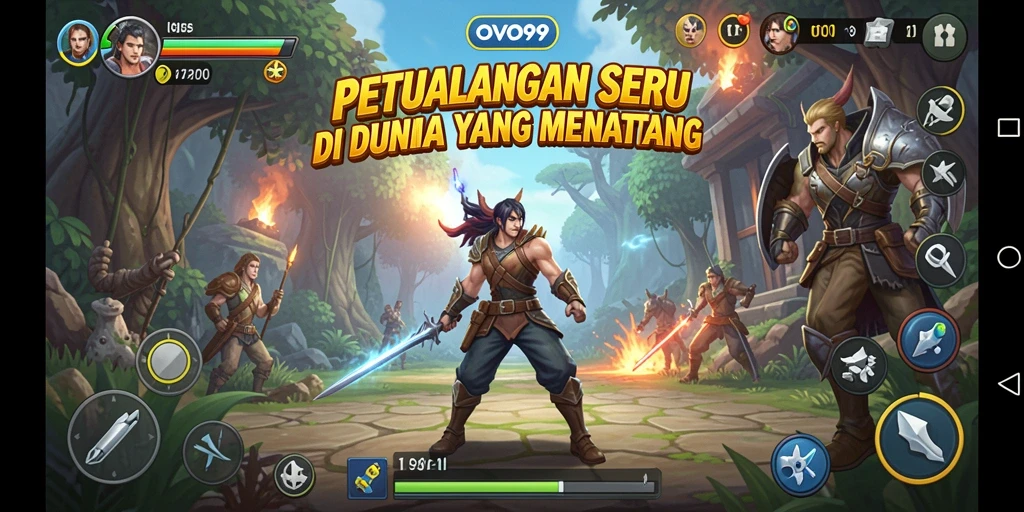 Tampilan gameplay OVO99 menunjukkan petualangan seru yang penuh tantangan.