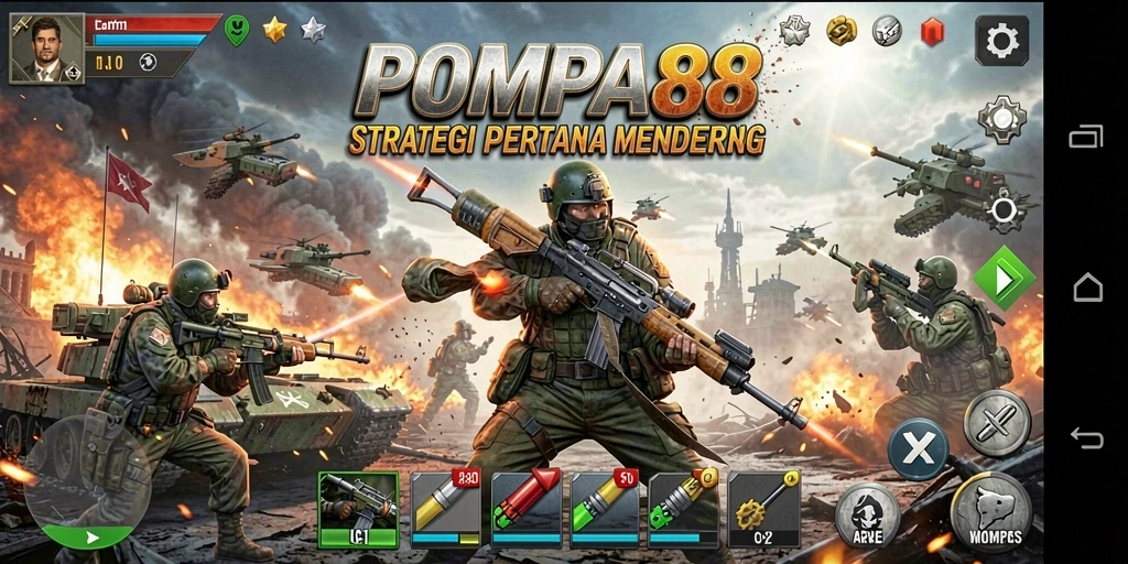 Gameplay SLG yang mendebarkan dengan pertempuran strategis.