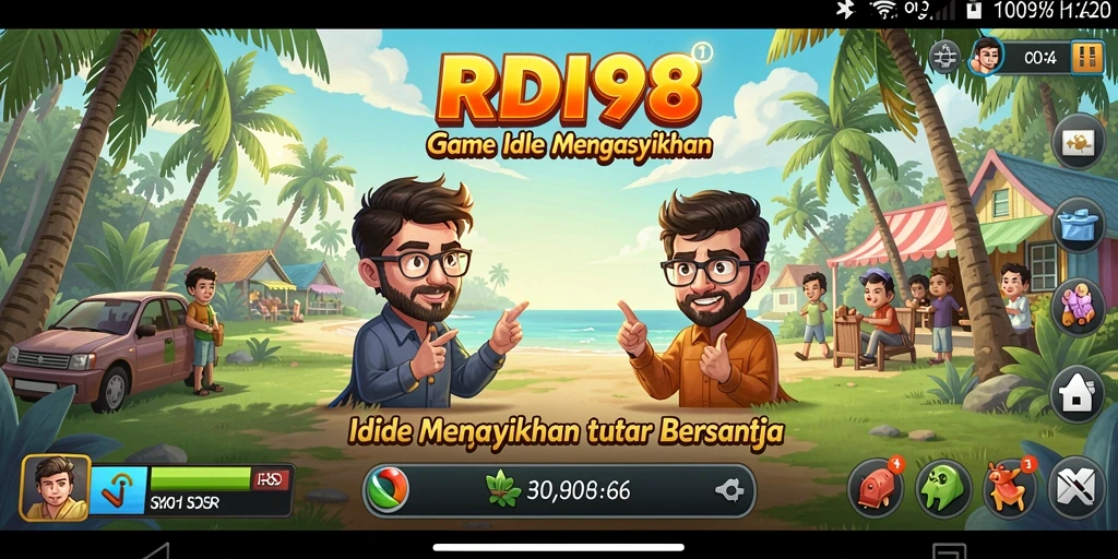 Tampilan gameplay RDI88 menampilkan berbagai aktivitas Idle yang mengasyikkan.