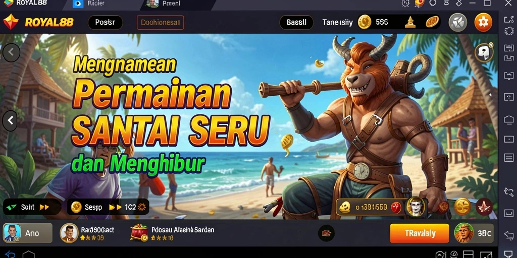 Tampilan gameplay <strong>ROYAL88</strong> yang penuh warna dan menghibur.