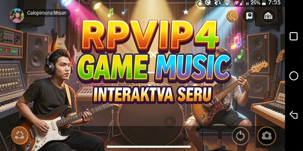 Tangkapan layar RPVIP4 menampilkan aksi seru permainan musik interaktif.