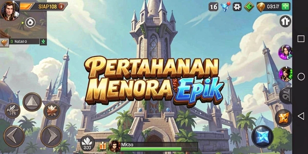 Tangkapan layar gameplay SIAP108 yang menegangkan dan penuh aksi Tower Defense.
