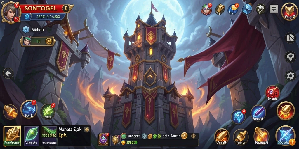 Tangkapan layar menunjukkan aksi seru dalam permainan Tower Defense.