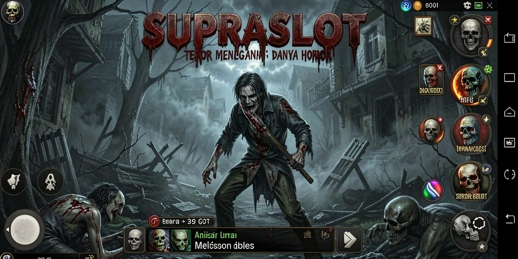 Tangkapan layar SUPRASLOT menampilkan momen mencekam dalam gameplay horor.