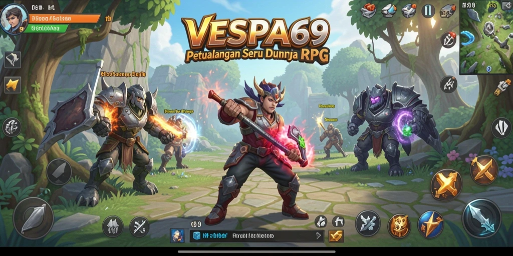 Screenshot VESPA69 menunjukkan aksi seru dalam gameplay RPG.