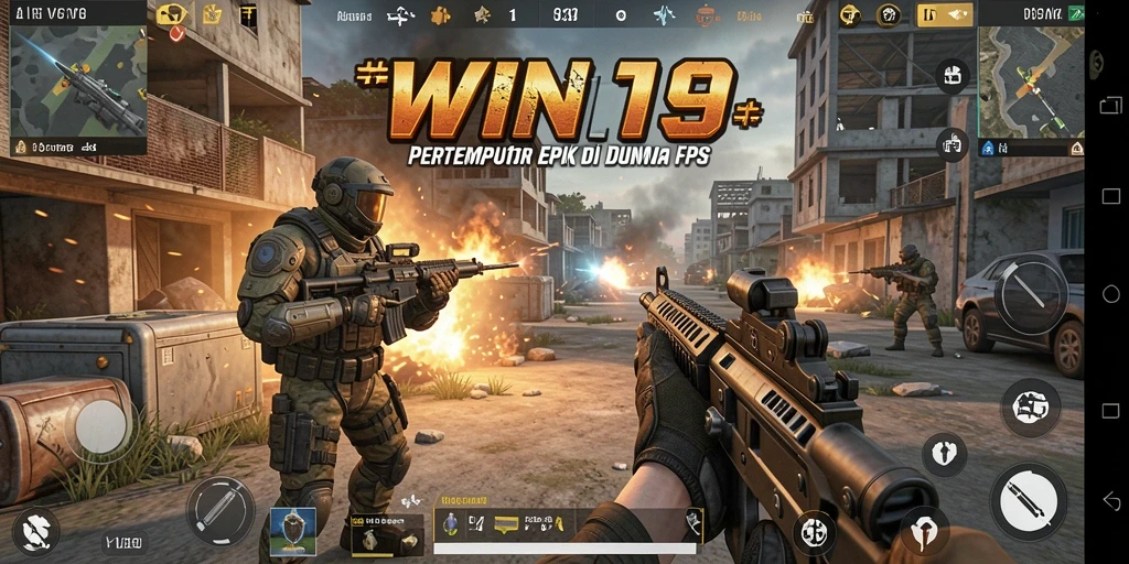 Screenshot gameplay WIN199 yang menunjukkan aksi tembak-menembak.